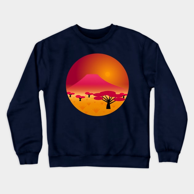 African savanna landscape Crewneck Sweatshirt by Javisolarte